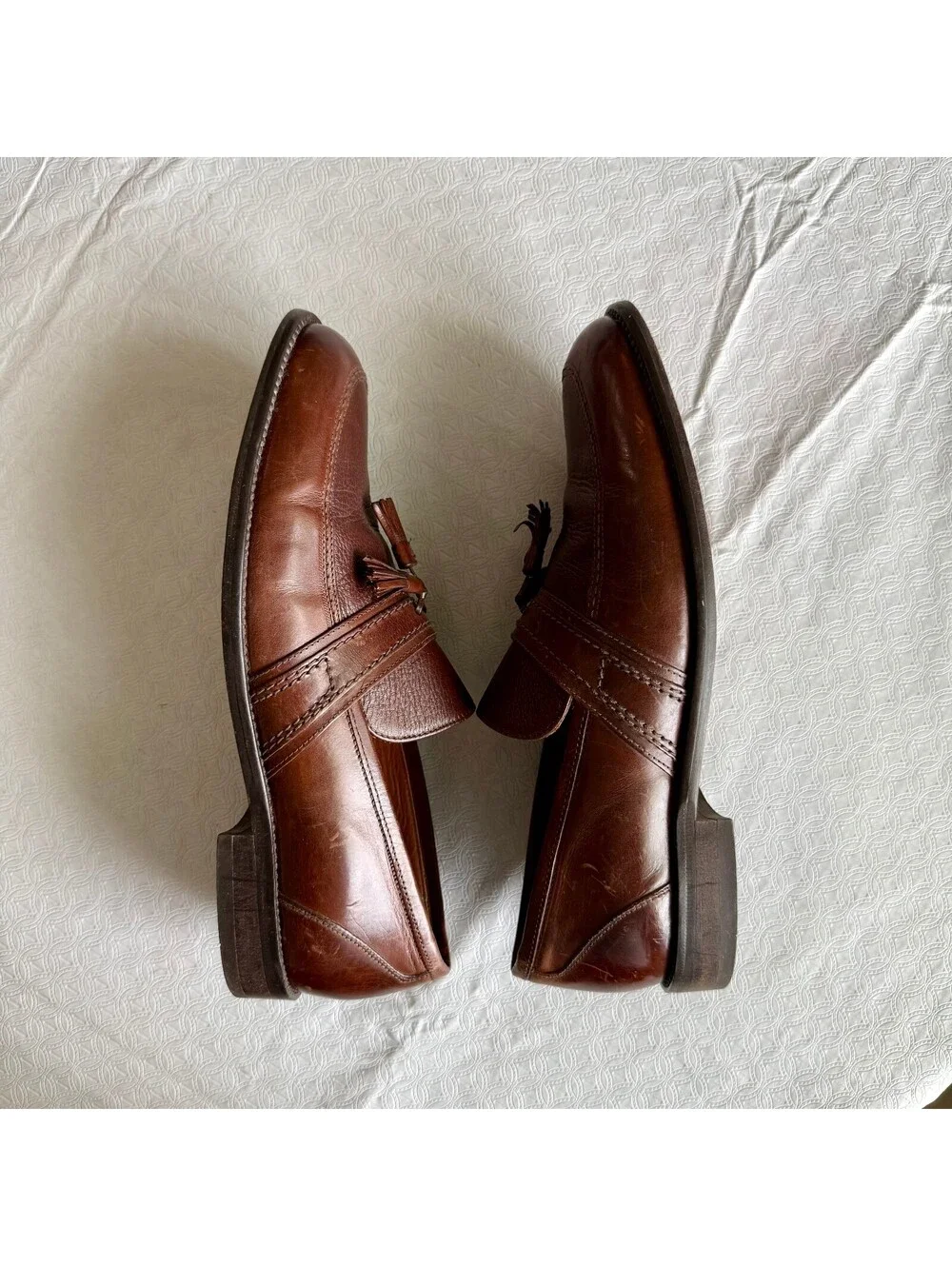 Bostonian Brown Leather Tassel Loafers Men's Size 9M
